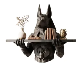 polka-scienna-egipski-anubis-czarny-mat