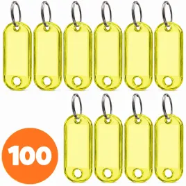 100-szt-brelok-zawieszka-identyfikator-do-kluczy-dwustronny-zolty