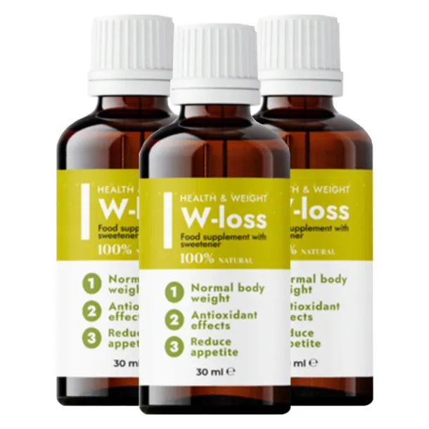 3x W-Loss - Naturalne krople na szybkie odchudzanie 30ml