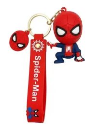 brelok-do-kluczy-spider-man-z-figurka-paskiem-gumowym-i-zawieszkami-5cm