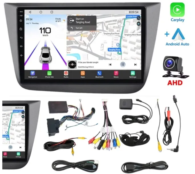 RADIO NAWIGACJA CARPLAY SEAT ALTEA 2004-2015 WIFI ANDROID 2GB 64GB