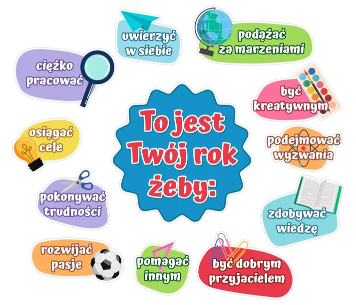 Dekoracja szkolna na gazetkę ozdoba - To jest Twój rok żeby...