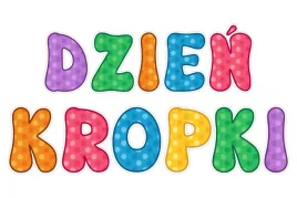 dekoracja-na-gazetke-dzien-kropki-napis-wyciete-litery