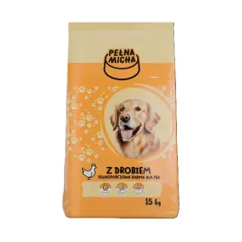 sucha-karma-dla-psow-pelna-micha-z-drobiem-witaminy-i-mineraly-15-kg