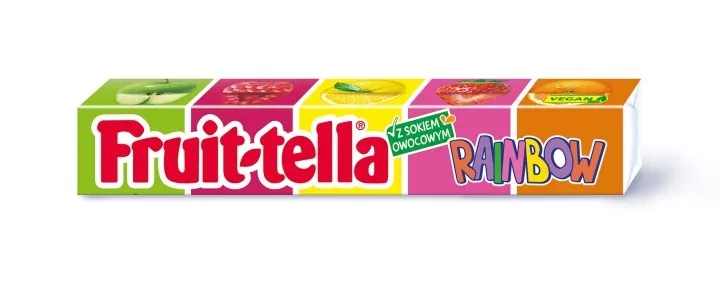 Fruitella Guma Rozpuszczalna Rainbow Cukierki Gumy Owocowe 41g