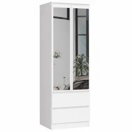 szafa-star-s60-z-lustrem-2-drzwi-2-szuflady-biala