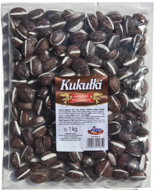 Liwocz Kukułka Cukierki KarmelkiKakaowym Kakaowe Nadziewane Niezawijane 1kg