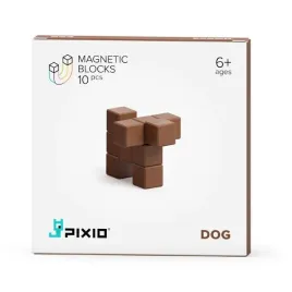 pixio-klocki-magnetyczne-brown-dog-10-color-series