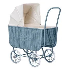 astrup-wozek-doll-pram-retro-rattan-blue