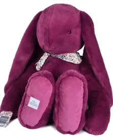 doudou-pluszowy-krolik-lapin-fleurette-doudou-et-compagnie-70-cm-sliwka