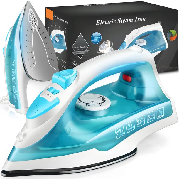 ŻELAZKO PAROWE GENERATOR PARY DO UBRAŃ TEFLON STEAM IRON 1500W TURYSTYCZNE