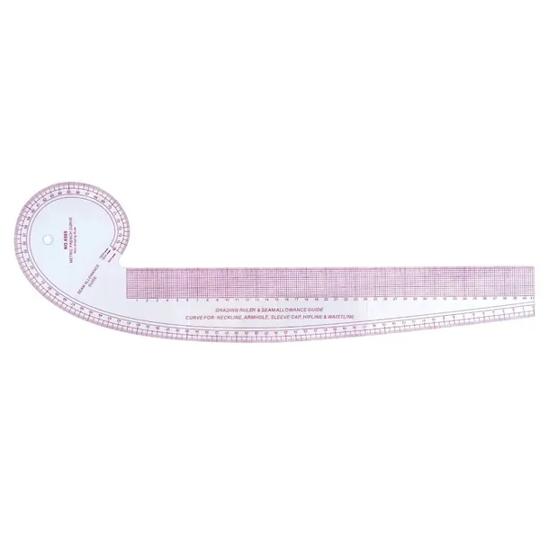 Krzywik krawiecki z linijką 41 cm do wykrojów długi elastyczny 41 + 76 cm