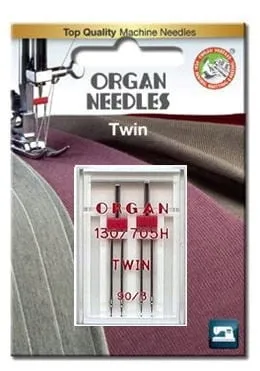 Igły podwójne ORGAN 130/705H 90 rozstaw 3 igła podwójna półpłaska 90/3