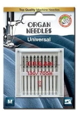 3155 Igły półpłaskie ORGAN uniwersal rozm. 100 do tkanin uniwersalne 10szt.