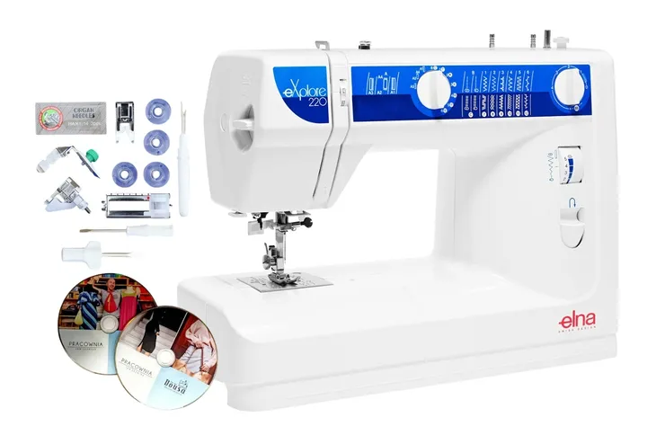 Mechaniczna mocna maszyna do szycia Elna 220 eX + kursy