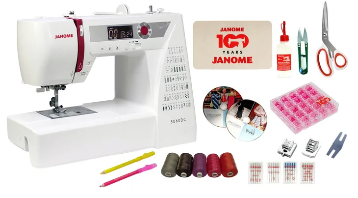 Maszyna do szycia Janome 5060DC + Stolik + Walizka + Stopki + Mega gratisy