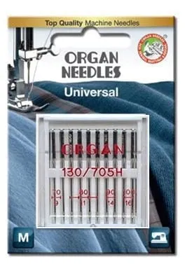 3109 Igły półpłaskie ORGAN 70-100 MIX półokrągłe uniwersalne zestaw 10 szt.
