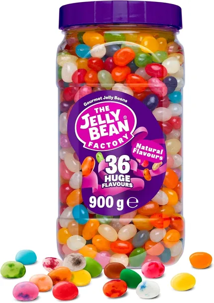 Fasolki Owocowe Jelly Bean Factory 36 Smaków Żelki Fasolka 900g z UK