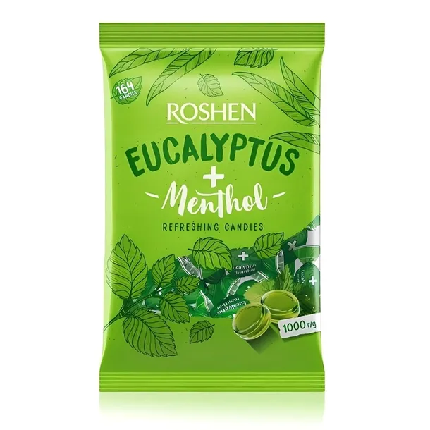 Roshen Menthol Eucalyptus Cukierki Miętowe Eukaliptus 1000g 1kg