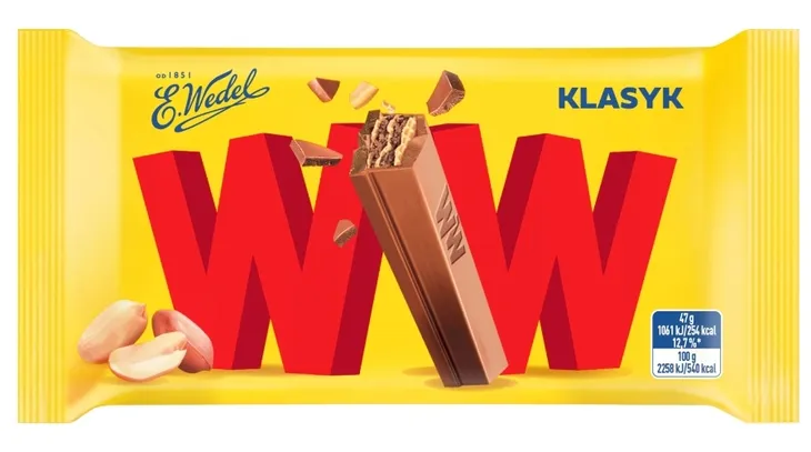 E.Wedel WW Wafelek Orzechowy W Mlecznej Czekoladzie 47g