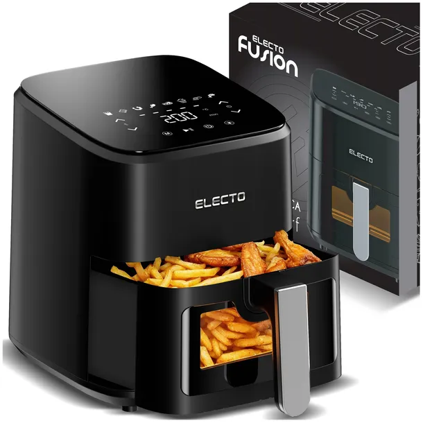 FRYTKOWNICA BEZTŁUSZCZOWA 4,5L AIR FRYER 1500W FRYTOWNICA PANEL 8 PROGRAMÓW