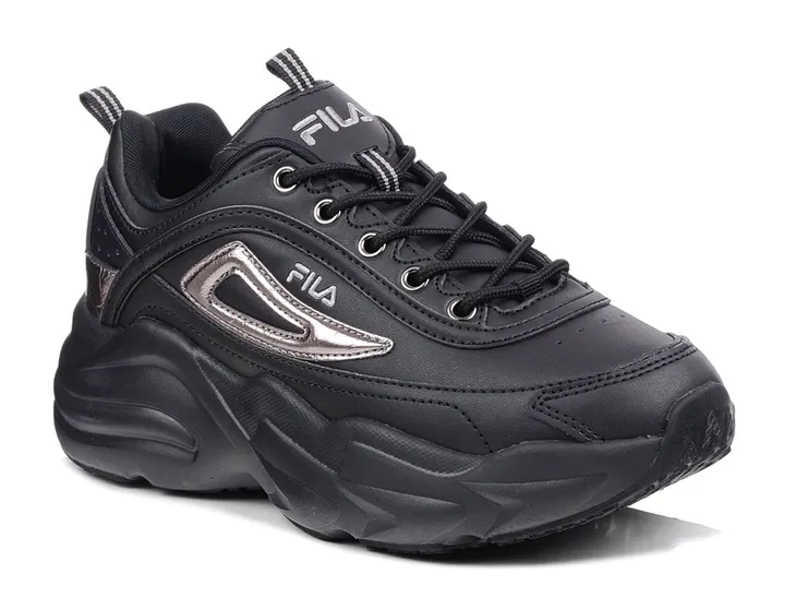 Buty damskie sportowe czarne Fila Skye ZP sneakersy sznurowane niskie