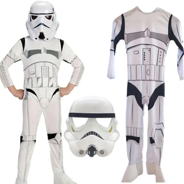 SZTURMOWIEC STAR WARS KOSTIUM STRÓJ + MASKA Z GWIEZDNE WOJNY 134/140