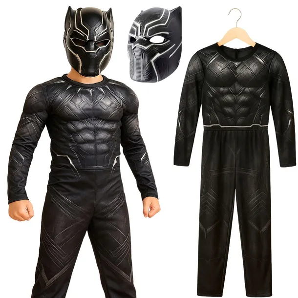 BLACK PANTHER CZARNA PANTERA AVENGERS KOSTIUM STRÓJ PRZEBRANIE MASK 116/122