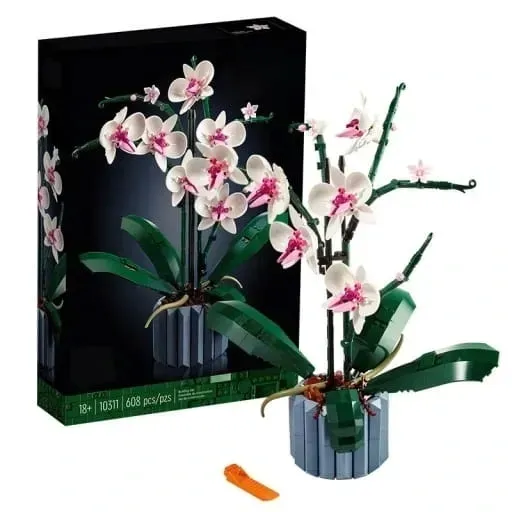 KLOCKI ZESTAW BUKIET KWIATÓW Orchidea Storczyk 608el Na Prezent