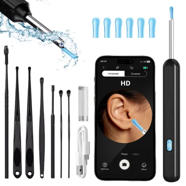 Otoskop do uszu Smart Kamera WiFi Endoskop HD do Czyszczenia Uszu APLIKACJA