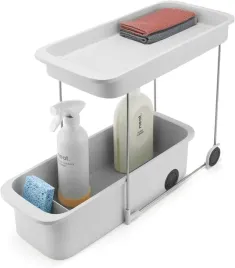 organizer-pod-zlew-2-poziomowy-na-kolkach-47cm-szary-z-uchwytami