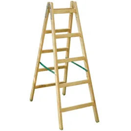 drewniana-drabina-rozstawna-malarska-dwustronna-szczeble-2x5-150-kg-max
