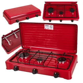 kuchenka-gazowa-3-palnikowa-mocna-49kw-stella-czerwona-turystyczna-na-gaz
