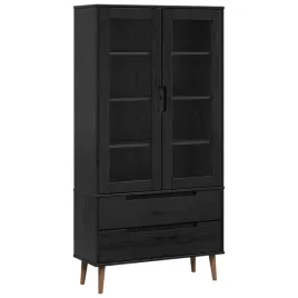 witryna-szklana-molde-90-x-35-x-175-cm-lite-drewno-sosnowe