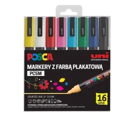 markery-plakatowe-pc-5m-16-kolorow-posca-uni