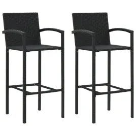 stolki-barowe-2-szt-czarne-polirattan