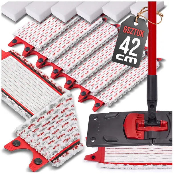 6x WKŁAD DO MOPA PŁASKIEGO VILEDA XL ULTRAMAX ULTRAMAT 42cm + GRATIS GĄBKI