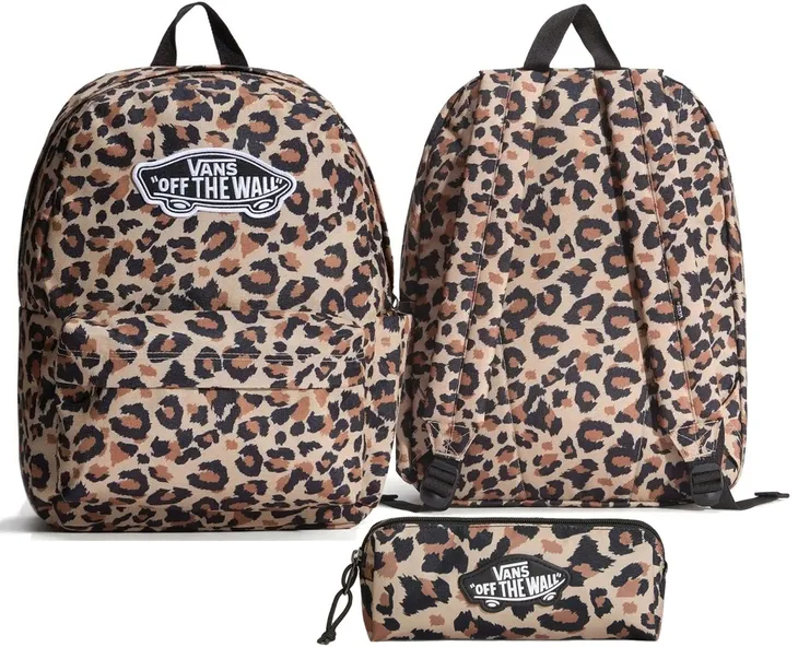 ZESTAW VANS PLECAK + PIÓRNIK SZKOLNY OLD SKOOL PANTERKA CĘTKI NOWY MODEL