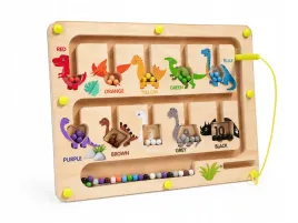 drewniany-labirynt-magnetyczny-montessori-sorter-kolorow-gra-dinozaury