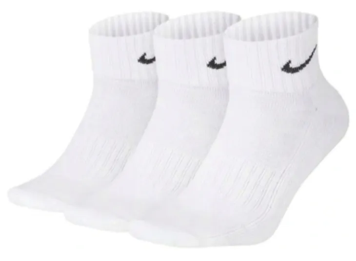 SKARPETY NIKE EVER DAY UNISEX ROZMIAR 34-38 BIAŁE PÓŁWYSOKIE 3 PARY
