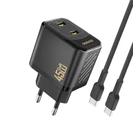 ladowarka-sieciowa-dudao-a28pceu-pd-45w-gan-2xusb-c-z-kablem-usb-c-czarna