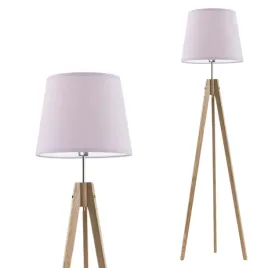 lampa-stojaca-podlogowa-fioletowa-drewniana-abazur-led-e27-trojnog-modna