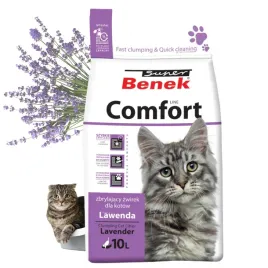 super-benek-comfort-lawendowy-zwirek-bentonitowy-zbrylajacy-dla-kota-10-l