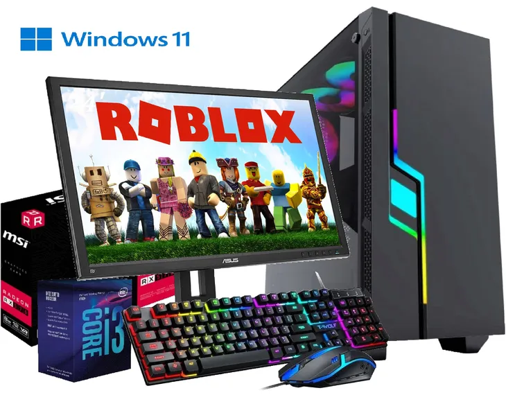Zestaw GAMING Monitor 24" Intel RX 570 8GB 16GB RAM 480GB SSD Windows 11