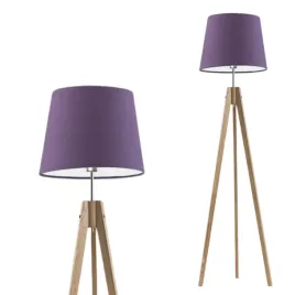 lampa-stojaca-podlogowa-fioletowa-drewniana-abazur-led-e27-trojnog-modna