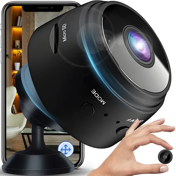 MINI KAMERA SZPIEGOWSKA WIFI DETEKCJA MONITOROWANIE UKRYTA FULL HD KAMERKA