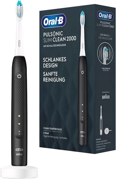 Oral-B Pulsonic Slim 2000 Szczoteczka do Zebow Soniczna Czarna Mocna 2W1
