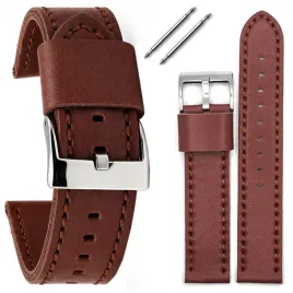 pasek-do-zegarka-weganska-mikrofibra-sportowy-brazowy-20-mm