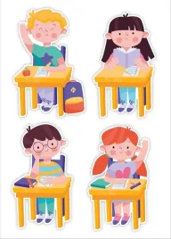 dekoracje-szkolne-learnhowduze-postacie-dzieci-w-lawkach-4-szt