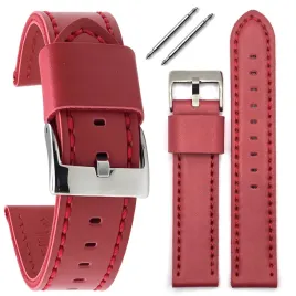 pasek-do-zegarka-weganska-mikrofibra-sportowy-czerwony-26-mm